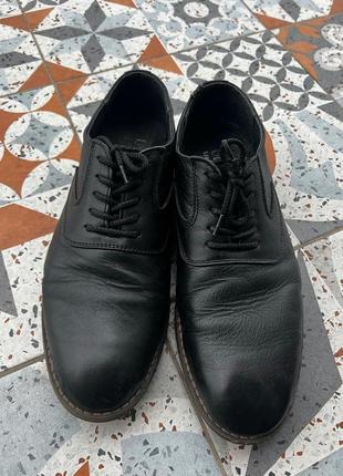 Мужские чёрные классические туфли натуральная кожа 41 размер