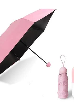 Парасолька-капсула, міні-парасолька у футлярі, капсульна парасолька, міні парасолька складна2 фото