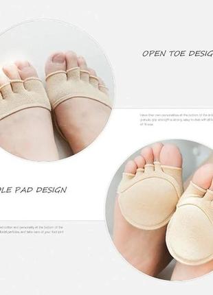 Женские полуноски с пальцами для стоп five-finger invisible socks к pain patch ly-398 для защиты стопы2 фото