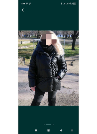Жіноча зимова куртка розмір m-l1 фото