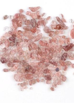Камни декоративные 30 гр розовый кварц  для эпоксидной смолы