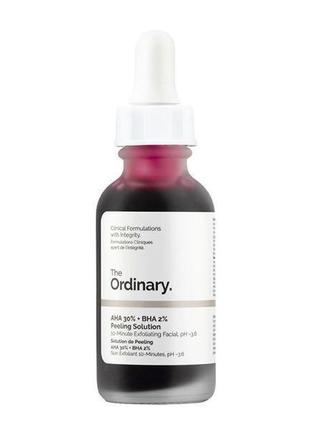 The ordinary aha 30% + bha 2% peeling solution кислотний пілінг