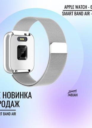 Фітнес-трекер smart band air (чорний/рожевий/сірий)6 фото