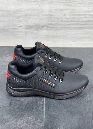 Кроссовки jordan мужские кожаные черные