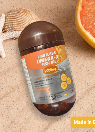Limitless omega-3 2000 mg + d3 комплекс вітамінів єгипет