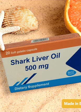 Shark liver oil шарк лівер оіл акулячий жир 500 мг 30 капс єгипет