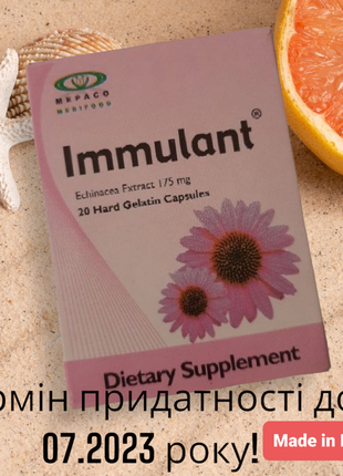Immulant імулант иммулант екстракт ехінацеї 20 капс єгипет1 фото
