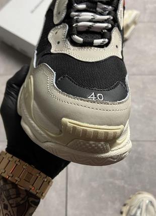 🔥 balenciaga triple s beige black3 фото