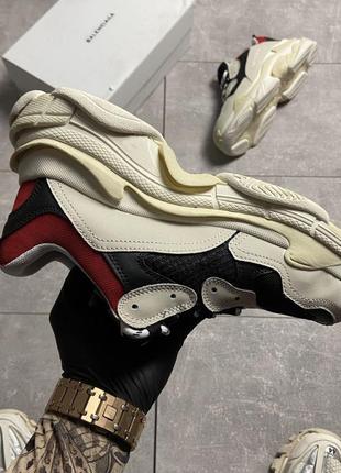 🔥 balenciaga triple s beige black8 фото