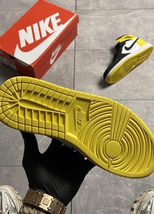 🔥 nike air jordan 1 yellow black3 фото