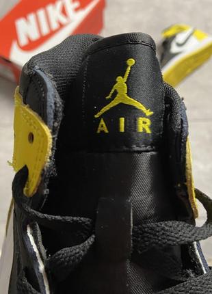 🔥 nike air jordan 1 yellow black5 фото