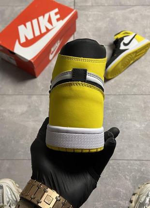 🔥 nike air jordan 1 yellow black7 фото