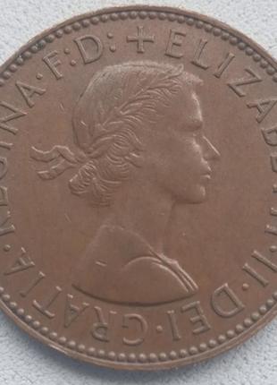 Монета великобританії підлога пенні 1965 рік2 фото