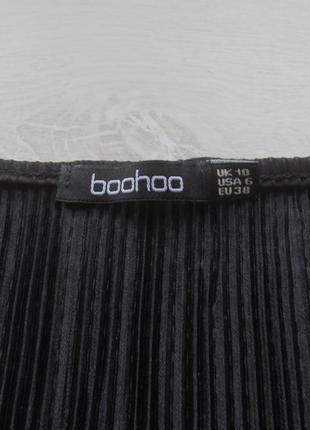 Плиссированная блуза с глубоким вырезом от boohoo6 фото