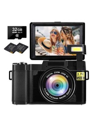 Цифрова камера 2.7 до ultra hd влоггинг youtube 32gb у комплекті