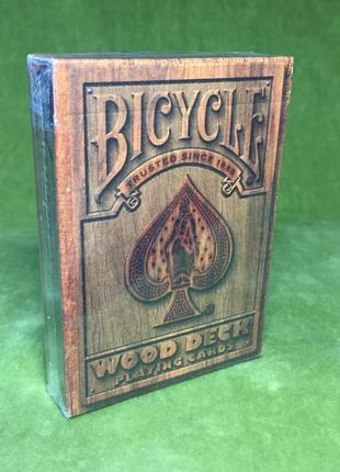 Карты для фокусов и покера bicycle wood премиум класс