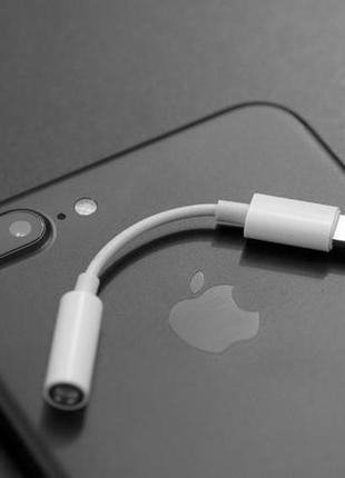 Apple iphone lightning aux перехідник для навушників 3.5 mm (лайт