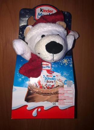 Святковий подарунок солодощів kinder з м'якою іграшкою ведмедик з11 фото