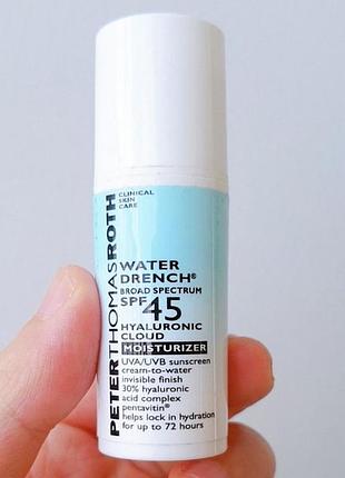 Зволожуючий крем з spf 45, peter thomas roth water drench® hyaluronic hydrating moisturizer spf 45