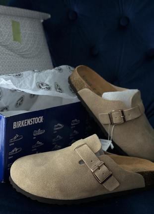 Биркенштоки birkenstock 39р(25см) оригинал замшевые шлепанцы birkenstock boston женские цвет беж3 фото