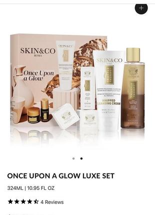 Люксовий італійський набір для сяйва шкіри skin&amp;co once upon a glow luxe set2 фото