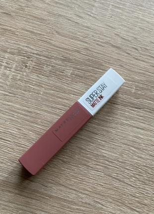 Рідка помада для губ maybelline new york super stay matte тон 65