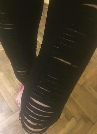 Лосіни леггінси стрейч красиві джинси скінні рвані висока талія