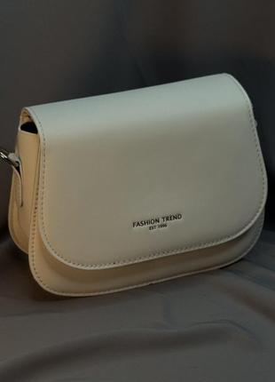 Женская сумка мини клатч, сумочка с ремешком через плечо белый3 фото