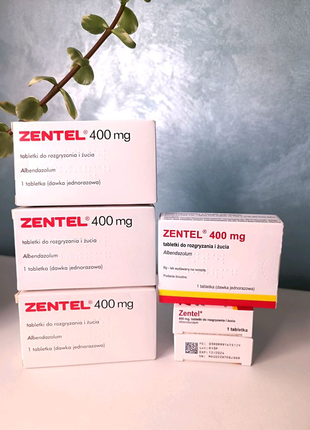Зентел, zentel 400 мг, 1 таблетка
