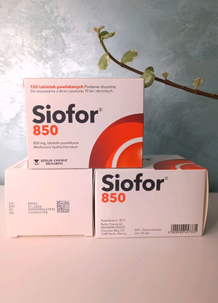 Сіофор 850 мг, 120 таблеток