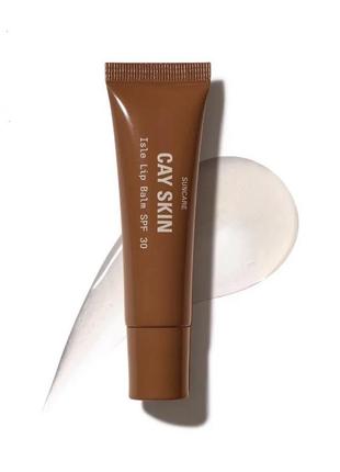 Бальзам для губ з спф, cay skin isle lip balm spf 30 with sea moss and aloe stem cells