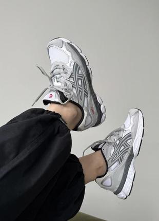 Асікс гел нік кпосівки сірі asics gel-nyc grey/white