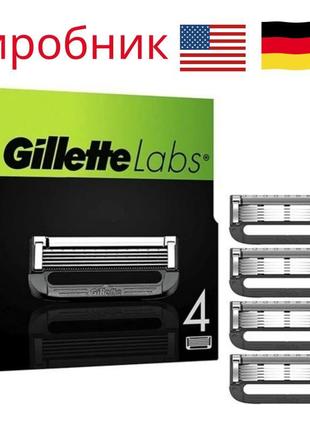Змінні картриджі для гоління gillette labs касети 4 шт1 фото