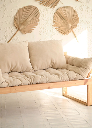 Диван з розкладними підлокітниками софа диван ліжко4 фото