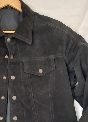 Куртка натуральная замша кожа джинсовка6 фото