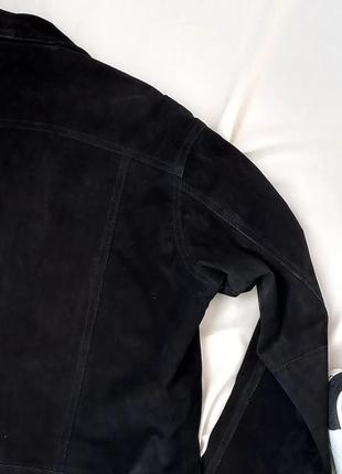 Куртка натуральная замша кожа джинсовка4 фото