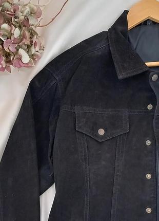 Куртка натуральная замша кожа джинсовка3 фото