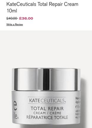 Антивозрастной восстанавливающий крем для лица kate somerville kateceuticals total repair cream 10ml3 фото