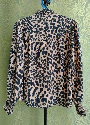 Блуза сорочка класична леопардовий анiмалiстичний принт6 фото