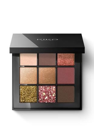 Палетка тiней kiko glamour multi finish palette 03 burgundy notes