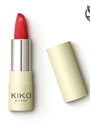 Кремова помада з оливковою олією kiko milano green me creamy lips