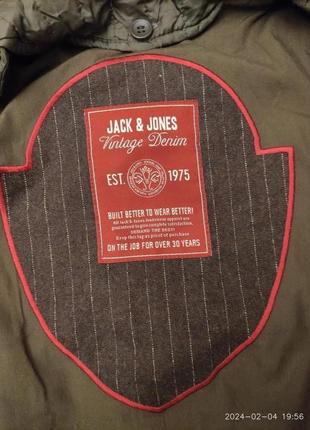 Блейзер жакет пiджак вовна кориневий в полоску jack jones8 фото