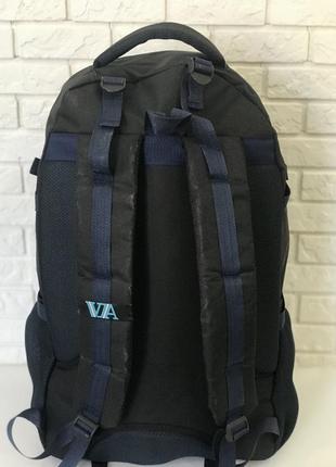 Рюкзак туристичний va t-02-3 65 л, чорний із синім3 фото