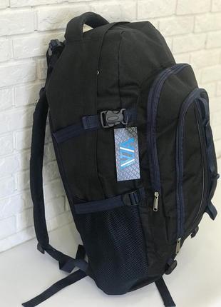Рюкзак туристичний va t-02-3 65 л, чорний із синім4 фото