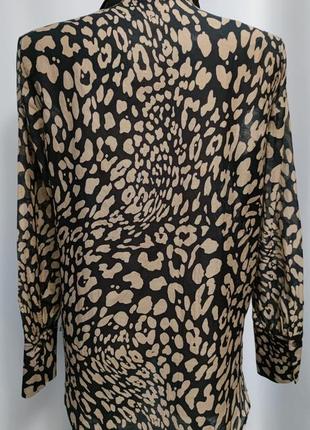 Massimo dutti leopard print батистовая рубашка /7569/7 фото