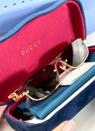 Коричневые очки в стиле gucci1 фото