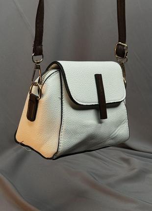 Небольшая женская сумочка, сумка мини квадратная белый1 фото
