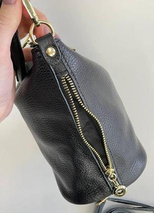 Італійська жіноча сумка клатч з плечовим ременем з натуральної шкіри borse in pelle.7 фото