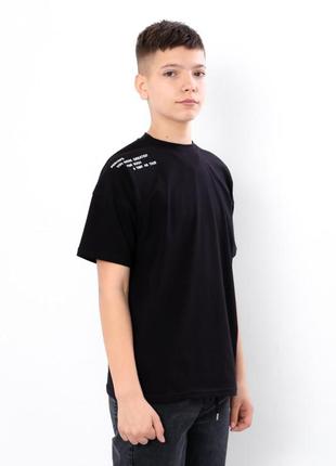 Стильная футболка оверсайз с вышивкой для мальчиков подростков, свободная широкая детская подростковая хлопковая футболка с надписью7 фото