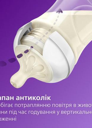 Бутылочка для кормления philips avent natural природный поток 330 мл (scy906/01)6 фото